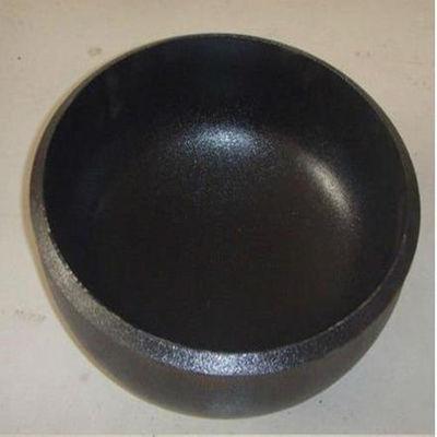 Black Painting Pipe Fittings Cap Sch40 Steel Pipe Caps Sealing Surface