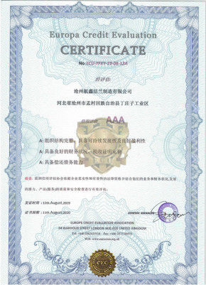 China Cangzhou Hangxin Flange Co.,Limited certificaciones